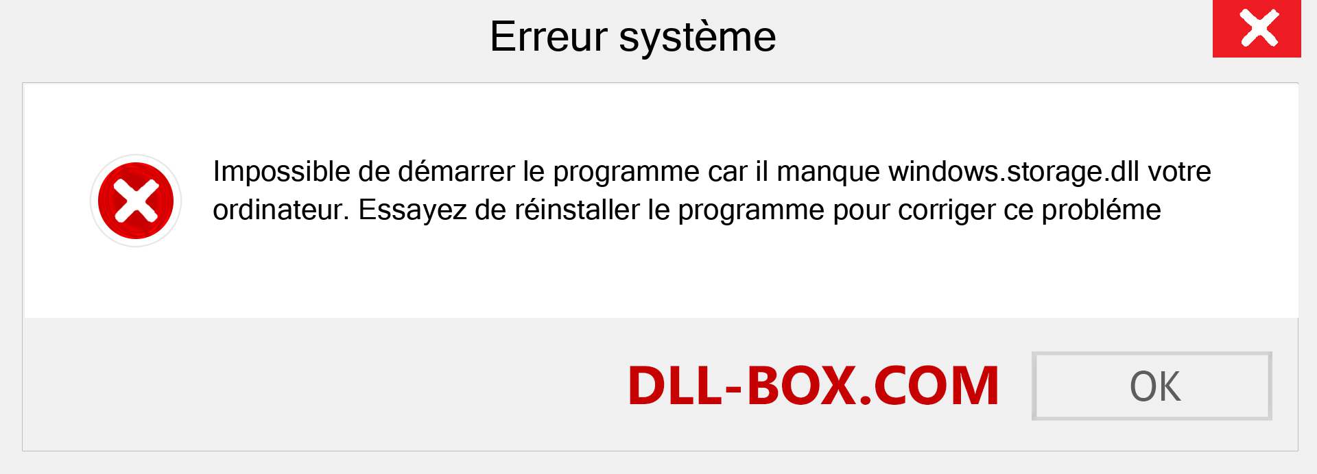 Le fichier windows.storage.dll est manquant ?. Télécharger pour Windows 7, 8, 10 - Correction de l'erreur manquante windows.storage dll sur Windows, photos, images